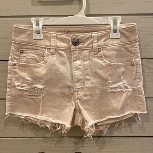 American Eagle hi rise shortie shorts size 0